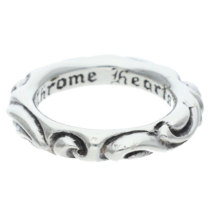 Chrome Hearts SCRL BAND Silver Ring Size 13.5