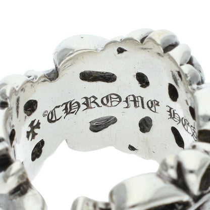 Chrome Hearts DBL FLRL CRS Silver Ring Size 11.5