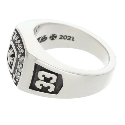 Chrome Hearts SM CHAMPION Pave Silver Ring Size ONE SIZE