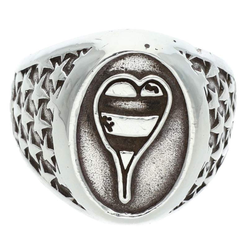 Chrome Hearts PPO CAMEO STRIPED Silver Ring Size ONE SIZE