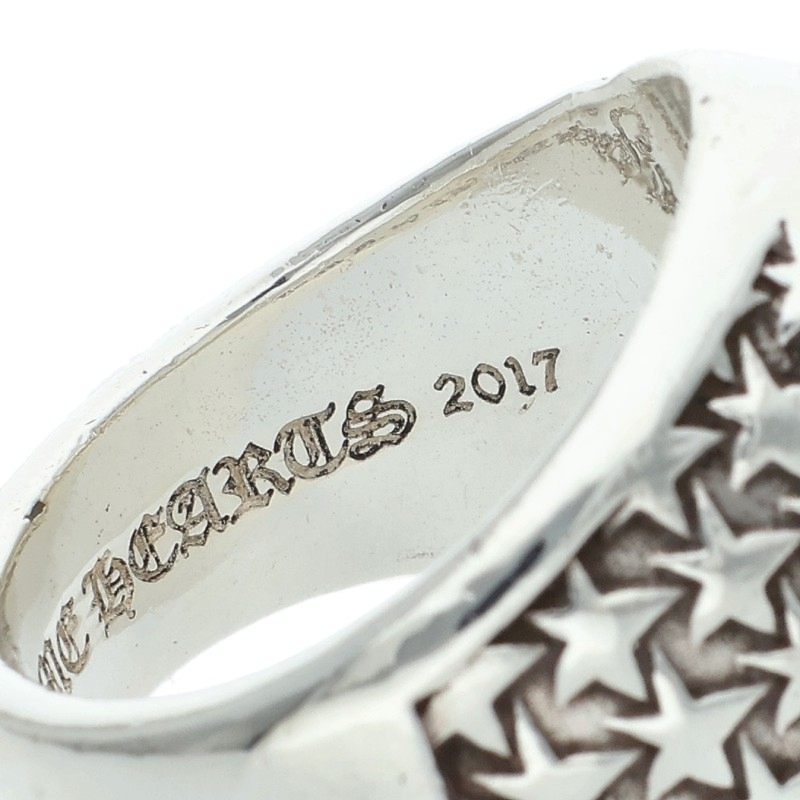 Chrome Hearts PPO CAMEO STRIPED Silver Ring Size ONE SIZE