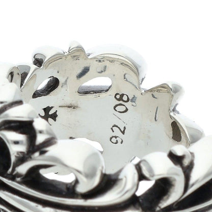 Chrome Hearts DBL Floral Cross Silver Ring 925 Size ONE SIZE