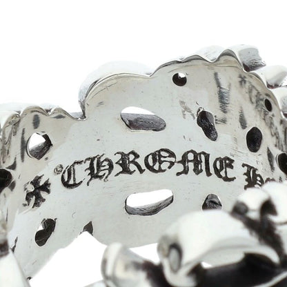 Chrome Hearts DBL FLRL CRS Silver Ring Size ONE SIZE