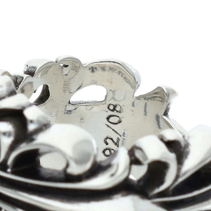 Chrome Hearts DBL FLRL CRS Silver Ring Size ONE SIZE
