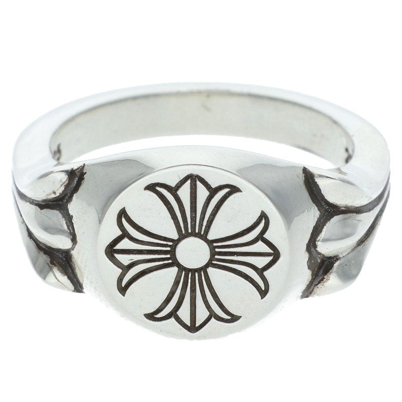 Chrome Hearts CH PLUS FLAT TOP Silver Ring 925 Size 16.5