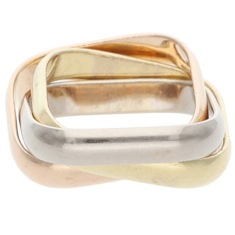 Cartier Trinity Cushion Classic 18K YG PG WG Ring Size 49