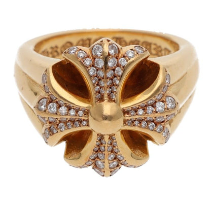 Chrome Hearts 22K Small Cutout Diamond Ring Size ONE SIZE