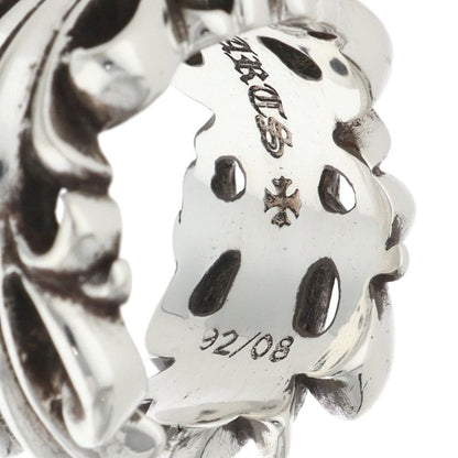 Chrome Hearts DBL FLRL CRS Silver Ring Size ONE SIZE