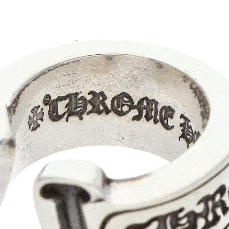 Chrome Hearts LG SCROLL LABEL Silver Ring Size ONE SIZE