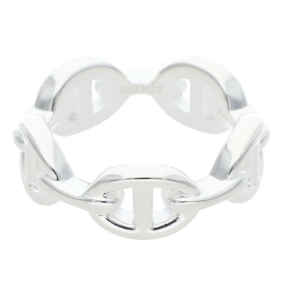 HERMES Chaine d'Ancre Enchainee PM Silver Ring Size 51
