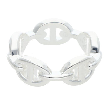 HERMES Chaine d'Ancre Enchainee PM Silver Ring Size 51