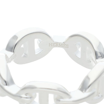 HERMES Chaine d'Ancre Enchainee PM Silver Ring Size 51