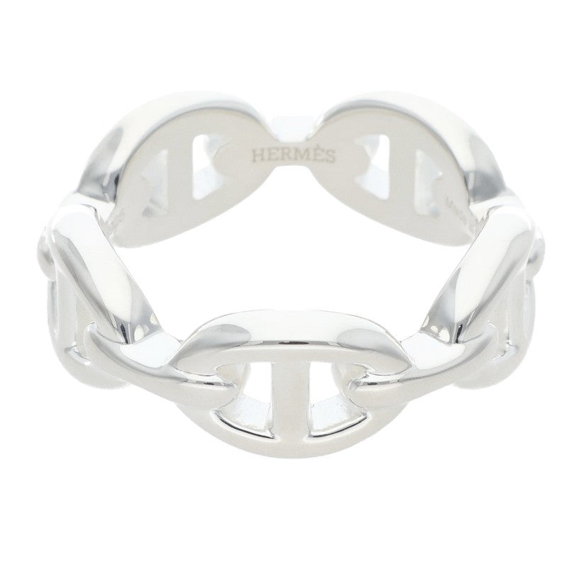 HERMES Chaine d'Ancre Enchainee PM Silver Ring Size 52