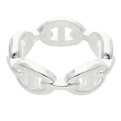 HERMES Chaine d'Ancre Enchainee PM Silver Ring Size 52