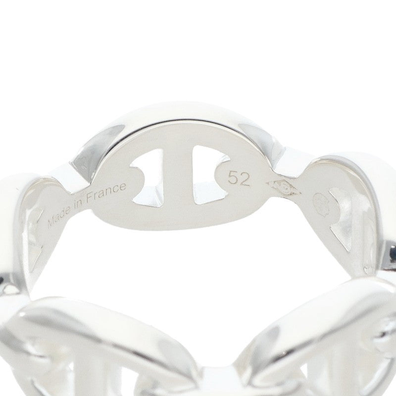 HERMES Chaine d'Ancre Enchainee PM Silver Ring Size 52