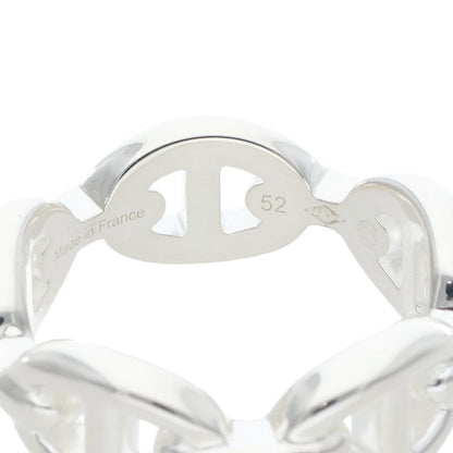 HERMES Chaine d'Ancre Enchainee PM Silver Ring Size 52