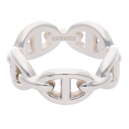 HERMES Chaine d'Ancre Enchainee PM Silver Ring Size 51