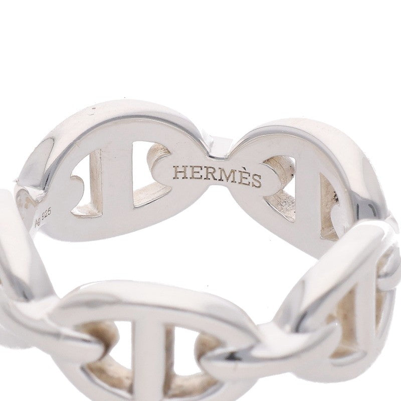 HERMES Chaine d'Ancre Enchainee PM Silver Ring Size 51