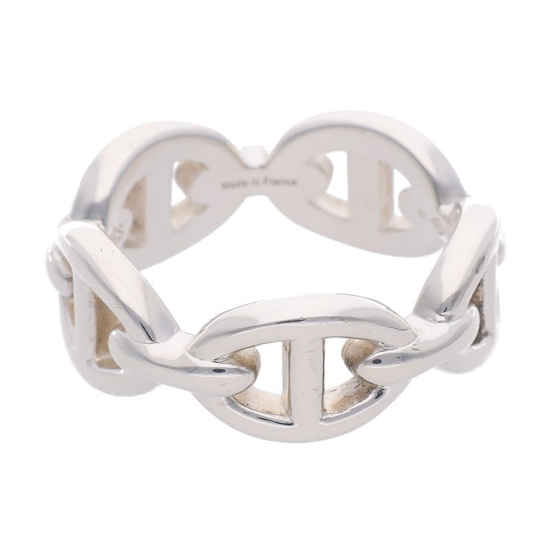 HERMES Chaine d'Ancre Enchainee PM Silver Ring Size 51
