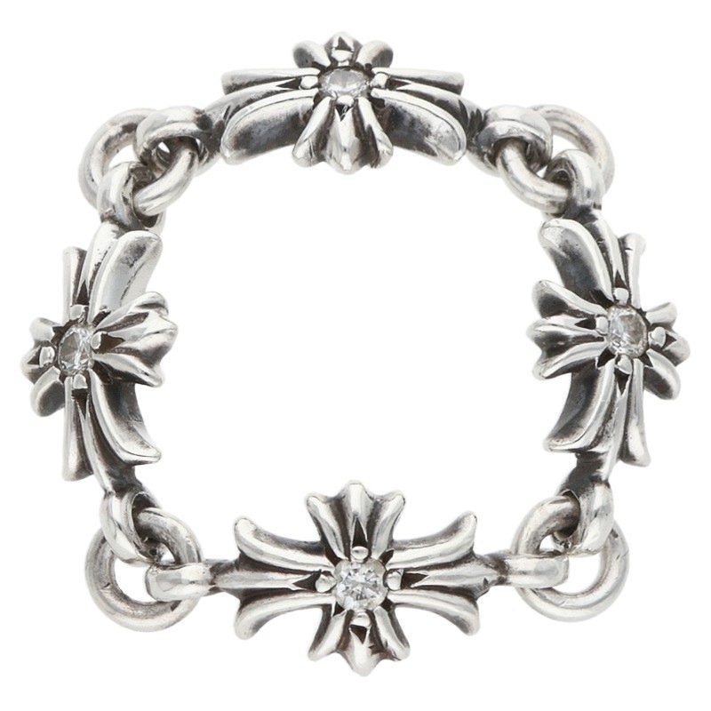 Chrome Hearts TNY E CH PLS DIA Silver Ring Size ONE SIZE