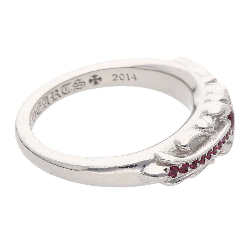 Chrome Hearts 18K WG Baby Classic Ruby Ring Size JP 13.5