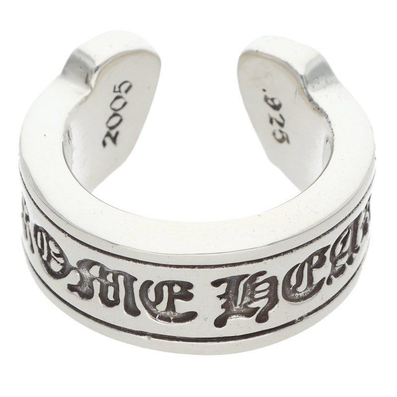 Chrome Hearts LG SCROLL LABEL Silver Ring Size 8.5