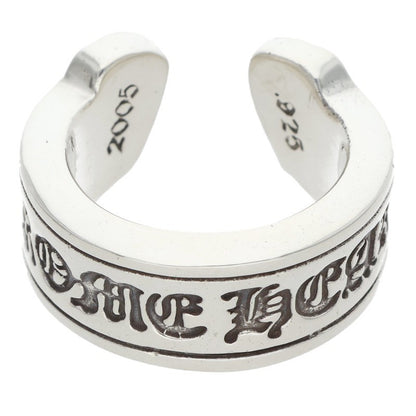 Chrome Hearts LG SCROLL LABEL Silver Ring Size 8.5