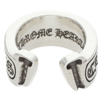 Chrome Hearts LG SCROLL LABEL Silver Ring Size 8.5