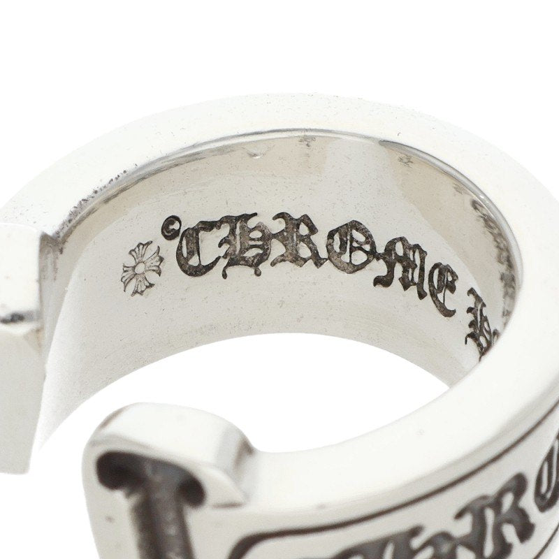 Chrome Hearts LG SCROLL LABEL Silver Ring Size 8.5