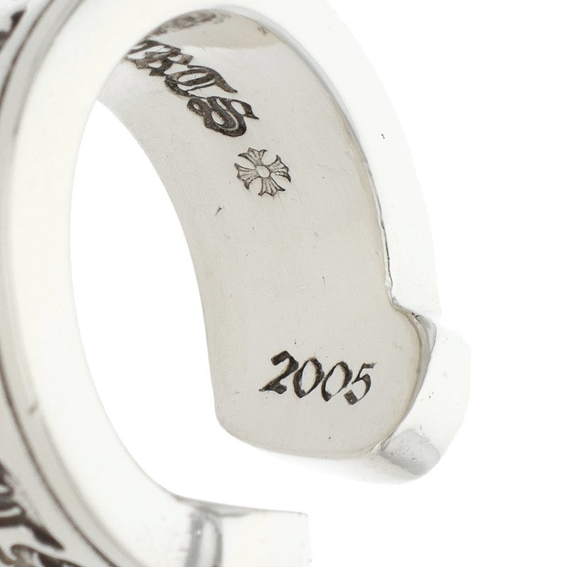 Chrome Hearts LG SCROLL LABEL Silver Ring Size 8.5