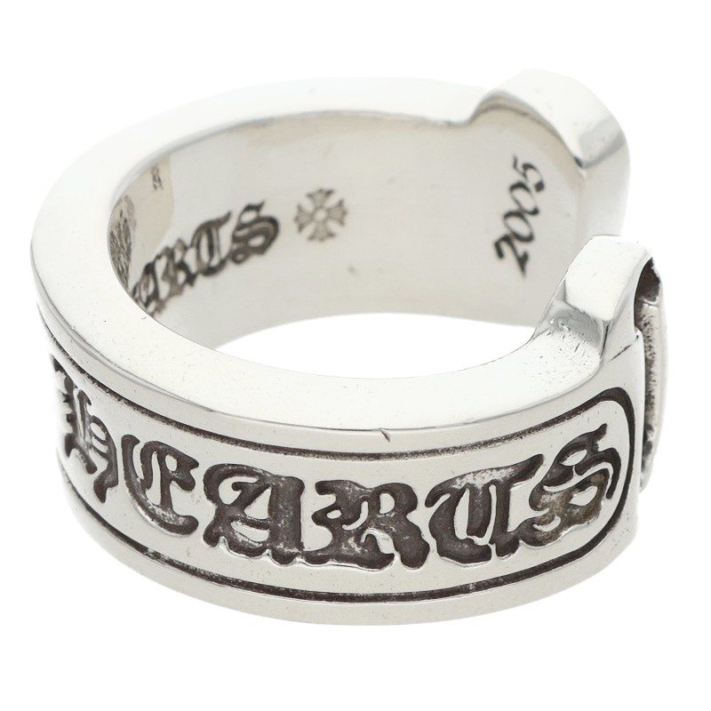 Chrome Hearts LG SCROLL LABEL Silver Ring Size 8.5