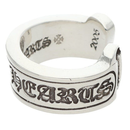 Chrome Hearts LG SCROLL LABEL Silver Ring Size 8.5