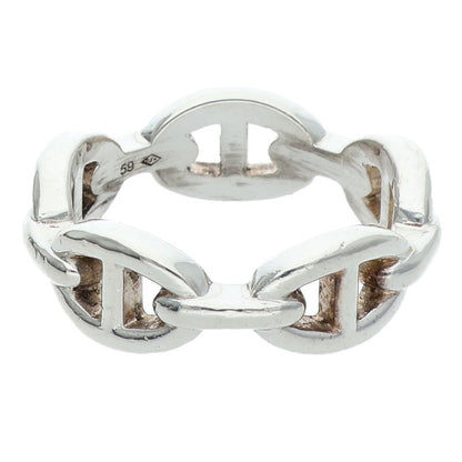 HERMES Chaine d'Ancre Enchainee PM Silver Ring Size 59