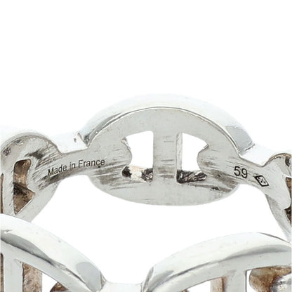HERMES Chaine d'Ancre Enchainee PM Silver Ring Size 59