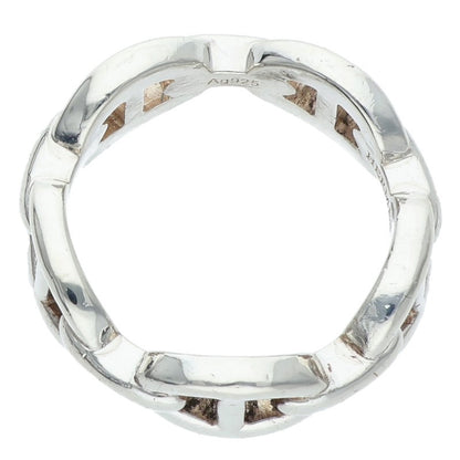 HERMES Chaine d'Ancre Enchainee PM Silver Ring Size 59
