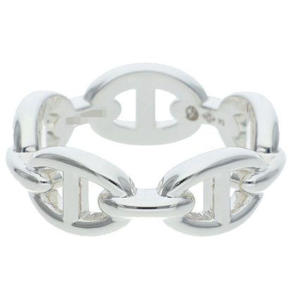 HERMES Chaine d'Ancre Enchainee PM Silver Ring Size 54