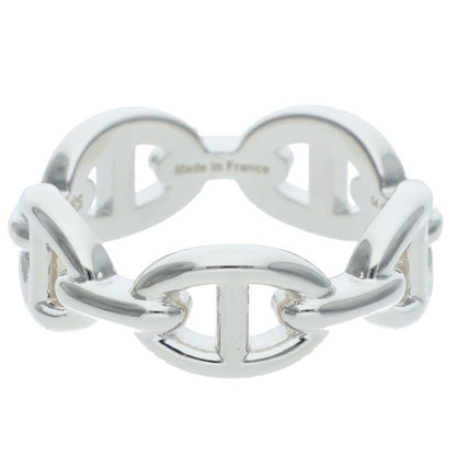 HERMES Chaine d'Ancre Enchainee PM Silver Ring Size 54