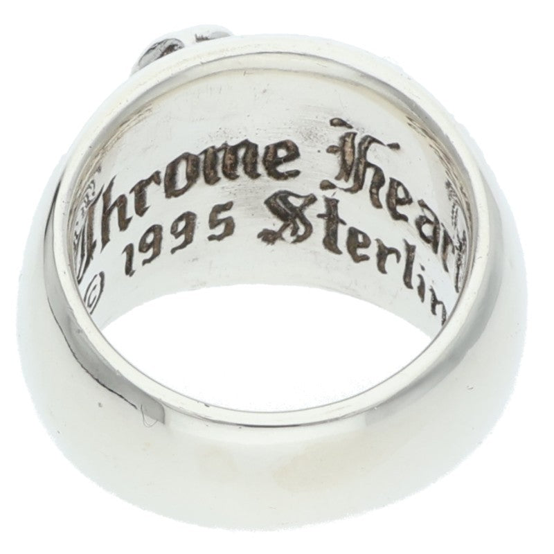 Chrome Hearts HEART IN BAND Silver Ring Size 6.5