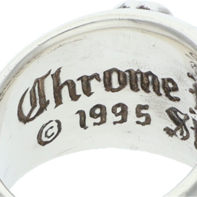 Chrome Hearts HEART IN BAND Silver Ring Size 6.5