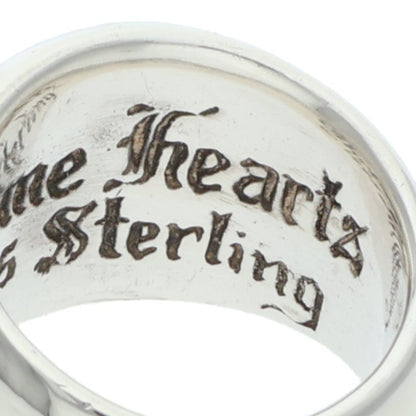 Chrome Hearts HEART IN BAND Silver Ring Size 6.5