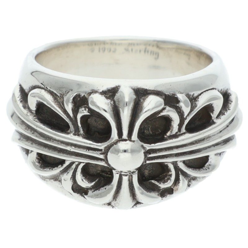 Chrome Hearts FLRL CRS Sterling Silver Ring Size 11.5