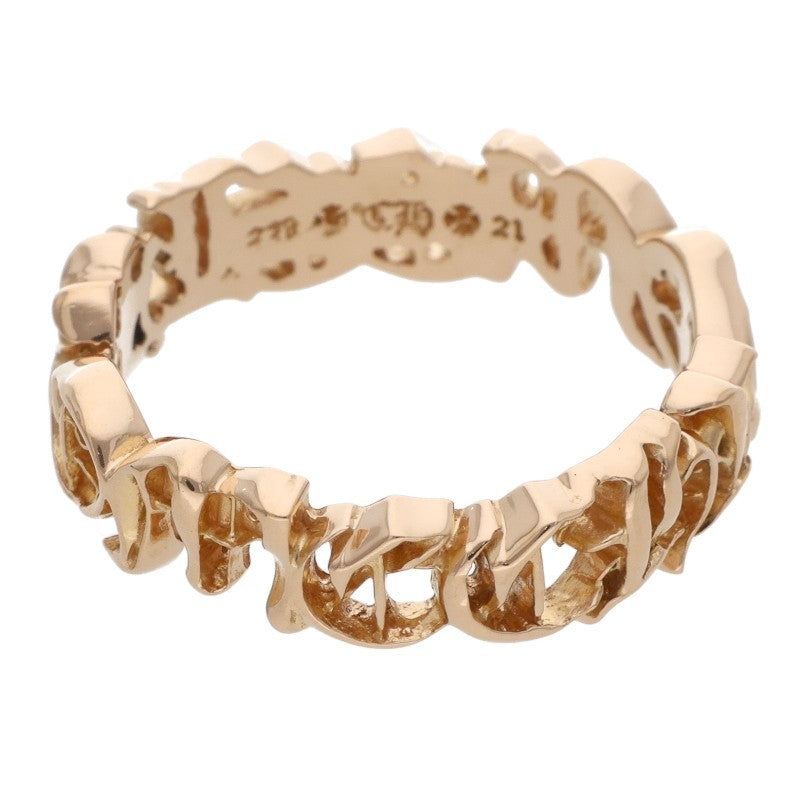 Chrome Hearts 22K Script Band Gold Ring Size ONE SIZE