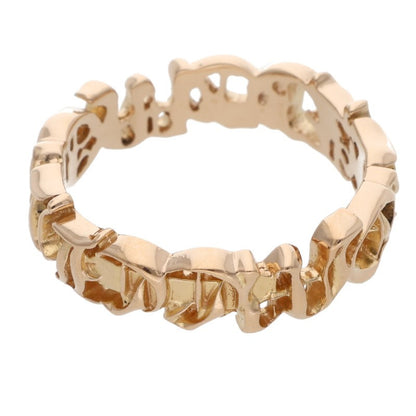 Chrome Hearts 22K Script Band Gold Ring Size ONE SIZE