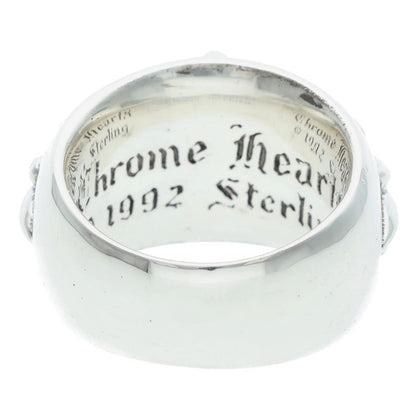 Chrome Hearts FLRL CRS Floral Cross Silver Ring Size JP 11.5