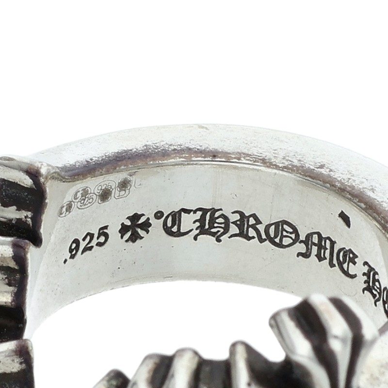 Chrome Hearts 925 Silver 3 CH CRS Cross Ring Size JP 16.5
