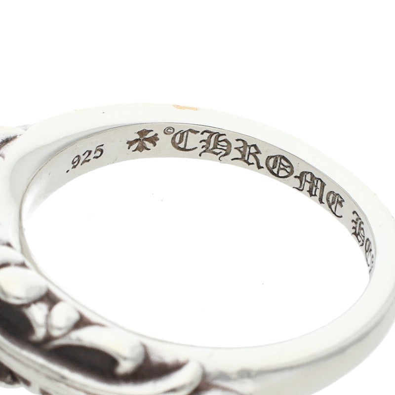 Chrome Hearts Baby Classic Floral Ring Silver Size JP 9