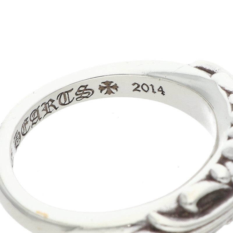 Chrome Hearts Baby Classic Floral Ring Silver Size JP 9
