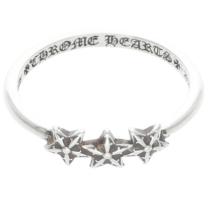 Chrome Hearts Bubblegum 3 Star Silver Ring Size JP 11.5