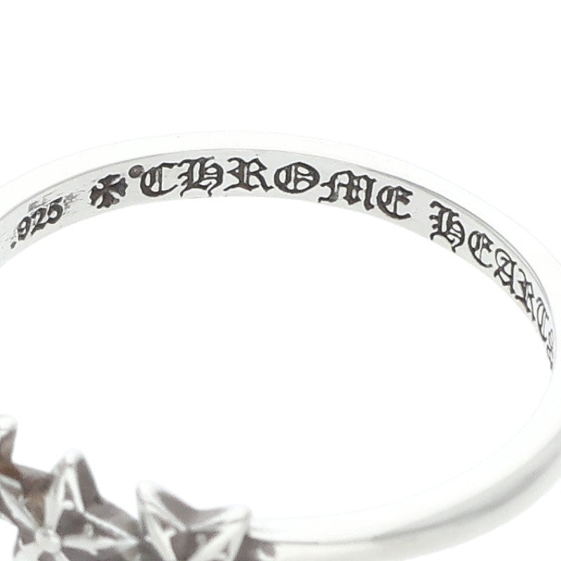 Chrome Hearts Bubblegum 3 Star Silver Ring Size JP 11.5