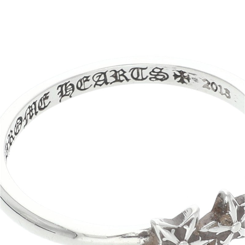 Chrome Hearts Bubblegum 3 Star Silver Ring Size JP 11.5